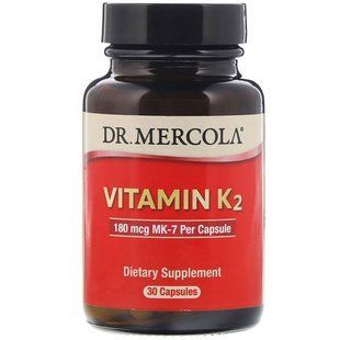 Вітамін К2, Vitamin K2, Dr. Mercola, 180 мкг, 30 капсул