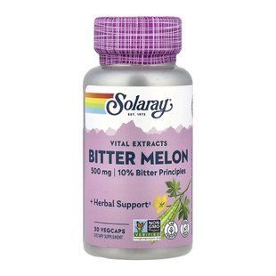 Гірка диня, Bitter Melon, Solaray, 500 мг, 30 вегетаріанських капсул