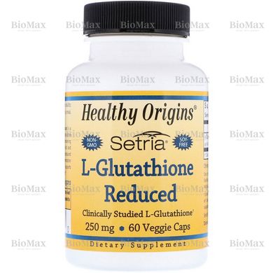 Глутатіон, L-Glutathione, Healthy Origins, 250 мг, 60 капсул