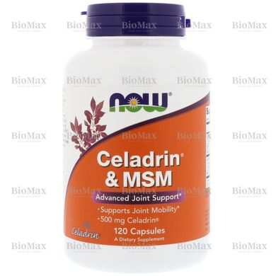 Целадрин і МСМ, Celadrin & MCM, Now Foods, 1500 мг/300 мг, 120 капсул