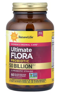 Вагінальний пробіотик для жінок, Ultimate Flora, Women's Vaginal Probiotic, Renew Life, 50 млрд КУО, 60 вегетаріанських капсул