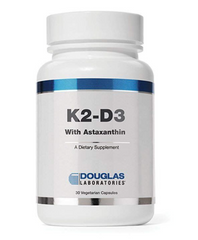 Вітаміни К2 Д3 з астаксантіном, K2-D3 With Astaxanthin, Douglas Laboratories, 30 капсул