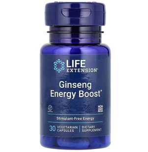 Заряд енергії, Ginseng Energy Boost, Life Extension, 30 вегетаріанських капсул