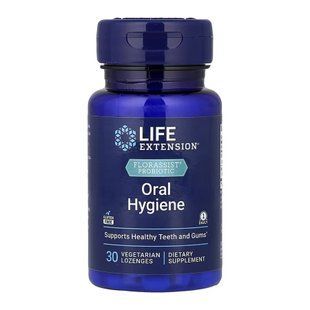 Пробіотик для ротової порожнини, FLORASSIST Oral Hygiene, Life Extension, з м'ятним смаком, 30 вегетаріанських льодяників