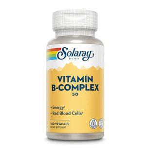 Комплекс вітамінів B-50, Vitamin B-Complex 50, Solaray, 100 вегетаріанських капсул