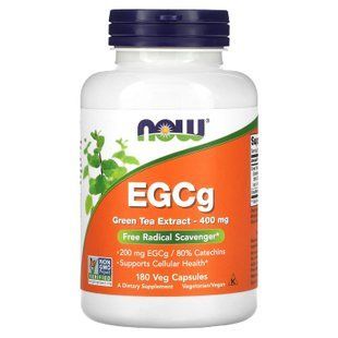 Зеленый чай EGCg (Green Tea), Now Foods, экстракт, 400 мг, 180 вегетарианских капсул