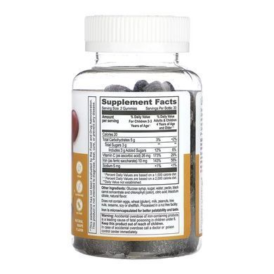 Залізо з вітаміном C для дітей, Kids Iron + Vitamin C Gummies, Lifeable, смак винограду, 10 мг, 60 жувальних цукерок
