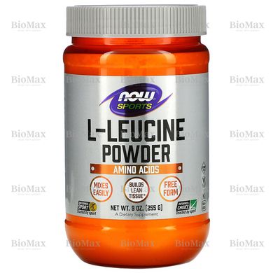 L-лейцин порошок, 5000 мг,  L-Leucine Powder, Now Foods, 255 г