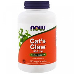 Биодобавка, Cat's Claw, Now Foods, 500 мг, 250 капсул