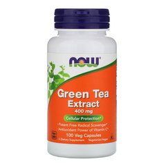 Экстракт зеленого чая, Green Tea, Now Foods, 400 мг 100 капсул