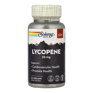 Лікопін, Men's Lycopene, Solaray, 20 мг, 30 вегетаріанських капсул