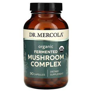 Грибы, комплекс, Mushroom Complex, Dr. Mercola, ферментированный, 90 капсул
