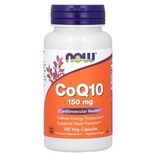 Коензим Q10, CoQ10, Now Foods, 150 мг, 100 вегетаріанських капсул