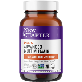 Щоденні вітаміни для чоловіків, Men's Advanced Multivitamin, New Chapter, 48 вегетаріанських таблеток