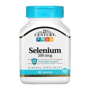Селен, Selenium, 21st Century, 200 мкг, 60 капсул