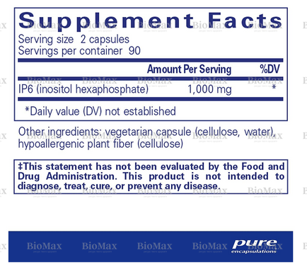 ІФ6 (інозитол гексафосфат) (IP6 (інозитол гексафосфат)) 500 мг 180 капсул