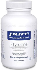 L-Тирозин, L-Tyrosine, Pure Encapsulations, 500 мг, 90 капсул