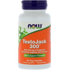 Формула поддержания мужской силы, TestoJack 300, Now Foods, 300 мг, 60 капсул