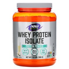 Изолят сывороточного протеина ваниль, Whey Protein Isolate Sports, Now Foods, 816 г