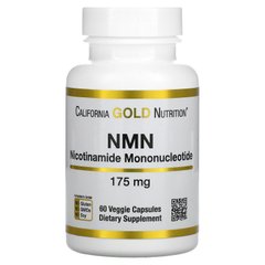 Никотинамид мононуклеотид, NMN, California Gold Nutrition, 175 мг, 60 вегетарианских капсул
