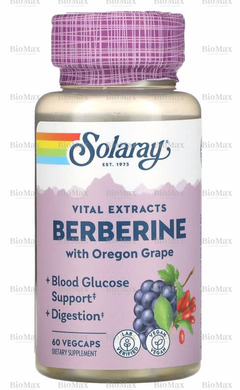 Берберин екстракт коріння, Berberine, Solaray, 250 мг, 60 капсул