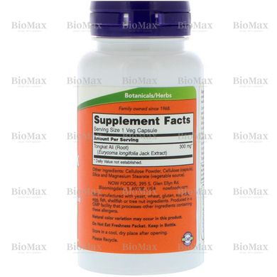 Формула підтримки чоловічої сили, TestoJack 300, Now Foods, 300 мг, 60 капсул