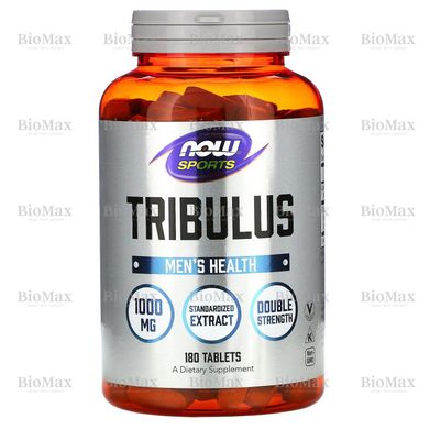 Трібулус, Tribulus, Now Foods, 1000 мг, 180 таблеток
