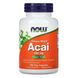 Сублімовані ягоди асаї, Acai, Now Foods, 500 мг, 100 рослинних капсул