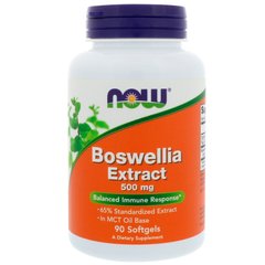 Экстракт босвеллии, Boswellia Extract, Now Foods, 500 мг, 90 капсул