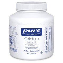 Кальцій цитрат, Calcium (citrate), Pure Encapsulations, 300 мг, 180 капсул