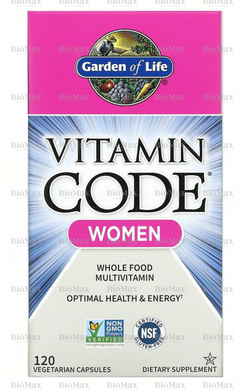 Сирі вітаміни для жінок, Garden of Life, 120 капсул