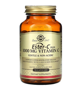 Витамин С Эстер Плюс, Ester-C Plus Vitamin C, Solgar, 1000 мг, 50 капсул