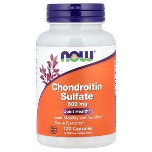 Хондроитин сульфат, Chondroitin Sulfate, NOW Foods, 600 мг, 120 капсул