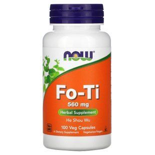 Горець багатоквітковий, Fo-Ti, Ho Shou Wu, Now Foods, 560 мг, 100 капсул