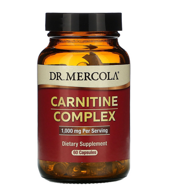 Карнитиновый комплекс, Carnitine Complex, Dr. Mercola, 1000 мг, 60 капсул