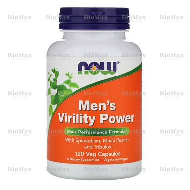 Репродуктивное здоровье мужчин, Men's Virility Power, Now Foods, 120 капсул