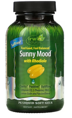 Поддержка настроения, Sunny Mood, Irwin Naturals, с родиолой, 75 капсул