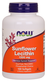 Подсолнечный лецитин, Sunflower Lecithin, Now Foods, 1200 мг, 100 гелевых капсул
