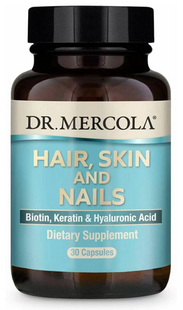 Витамины для волос, кожи и ногтей, Hair, Skin & Nails, Dr. Mercola, 30 капсул