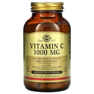 Вітамін С, Vitamin C, Solgar, 1000 мг, 100 капсул