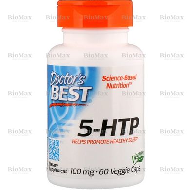 5-гідрокситріптофан, 5- HTP, Doctor's Best, 100 мг, 60 капсул