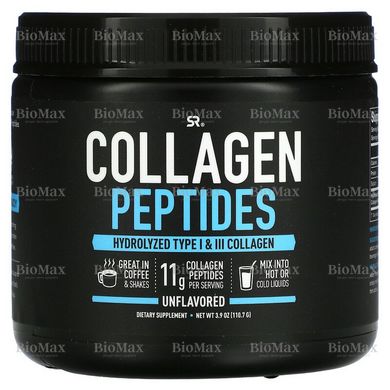 Колаген, Колагенові пептиди, Collagen Peptides, Sports Research, без смаку, 110.7 г
