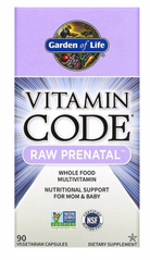 Сырые витамины для беременных, Raw Prenatal, Garden of Life, Vitamin Code, 90 капсул