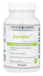Серрапептаза, Serretia, Arthur Andrew Medical, чиста, 250 000 SPU, 90 капсул (125 000 SPU на капсулу)