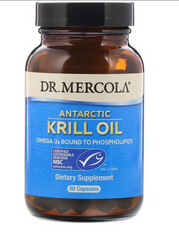 Масло криля арктического, Krill Oil, Dr. Mercola, 500 мг 60 капсул