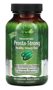 Підтримка простати, Prosta-Strong, Pro-Active Male, Irwin Naturals, 90 гелевих капсул