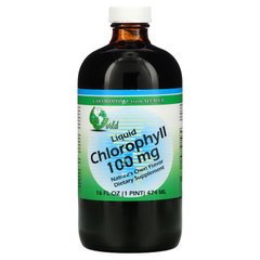 Хлорофилл жидкий без добавок, Chlorophyll, World Organic, 100 мг, 474 мл