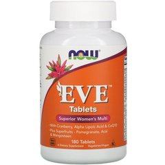 Мультивітамінний комплекс для жінок,Superior Women's Multiple Vitamin, EVE, Now Foods, 180 таблеток