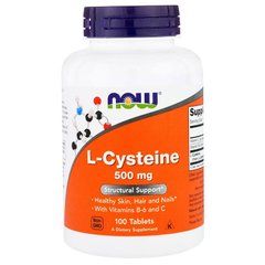 Цистеїн, L-Cysteine, Now Foods, 500 мг, 100 таблеток