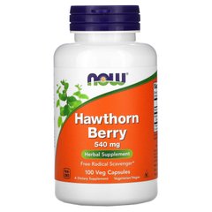 Ягоди глоду, Hawthorn Berry, Now Foods, 540 мг, 100 капсул